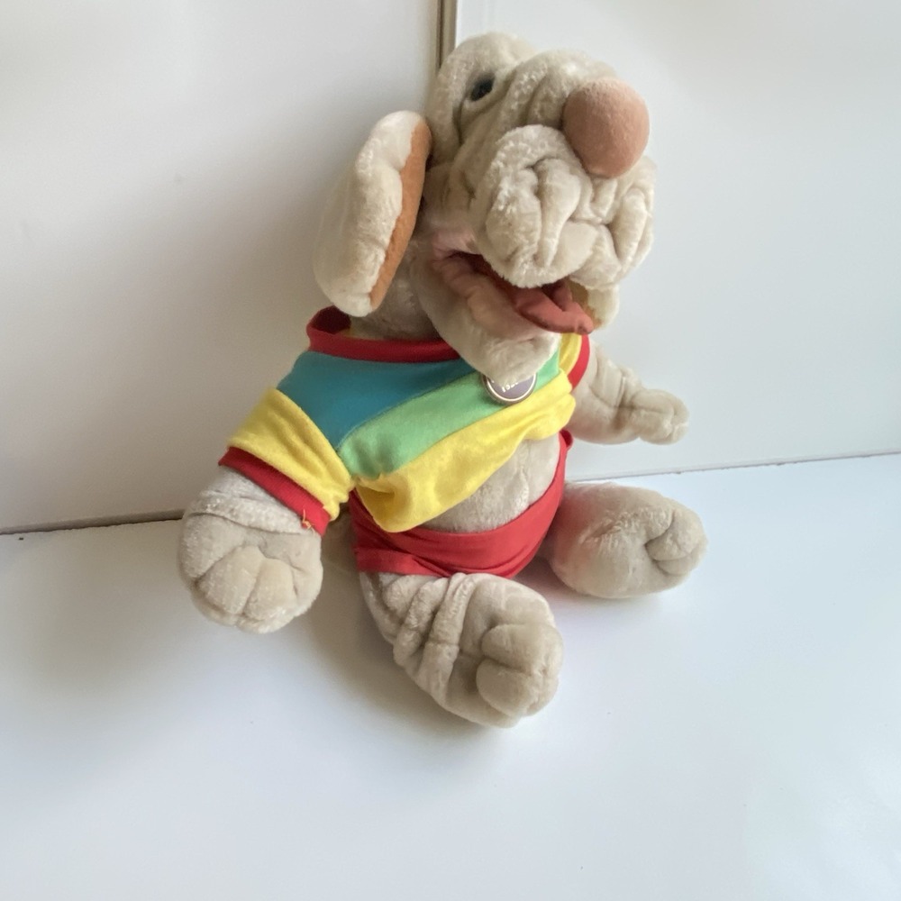 Vintage‎ 1986 Talking Wrinkles 17" Puppet Plush Dog Ganz Bros DOES NOT WORK
